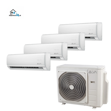 Nova Klima Multisplit Set 10,6 kW | 4 Innengeräte (2x2,0kW + 2x2,5 kW) | 1 x Fernbedienung