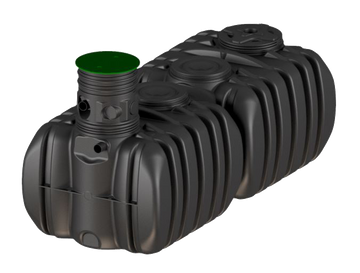 Regenwassertank 5.000 Liter | unterirdisch mit Siphon und Kleintierschutz | inklusive Domschacht