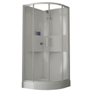 Forta – Komplettdusche Runddusche 90 × 90 cm mit Thermostat und ESG Clean, Weiß – 1 Stück-1