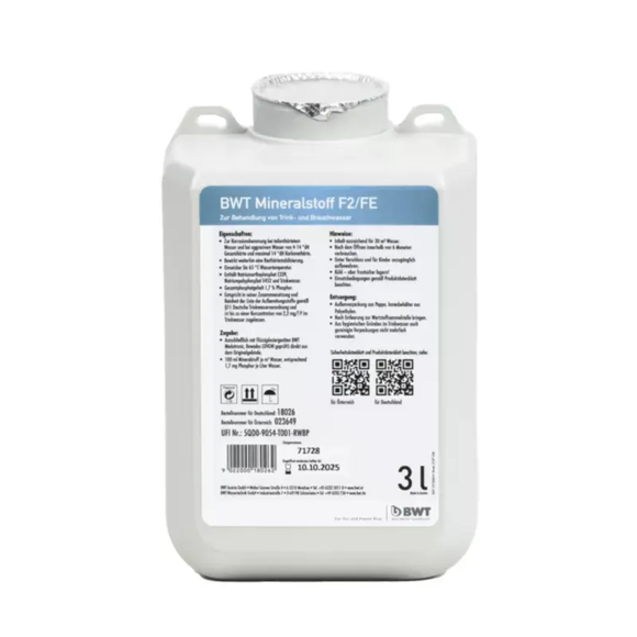 BWT – Mineralstoff F/E für teilenthärtetes, aggressives Wasser – 3 l Box