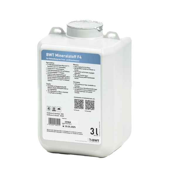 BWT Mineralstoff F4 3 Liter Box – für mittelhartes bis hartes Wasser
