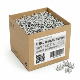 REHAU Drehclip quattro für REHAU Rohrträgermatte | VPE : 400 Stk.