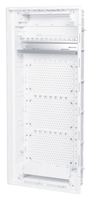 Unterputz-Kommunikationsverteiler 4-reihig mit WLAN-Tür, MPL, Patchfeld und 3-fach-Steckdose-2