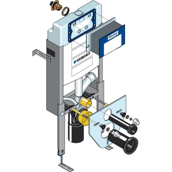 Huter 1013G WC Montageelement für Wand-WC für Massivbau mit Geruchsabsaugung