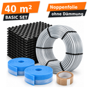 Fußbodenheizung Verlegeset 40 m² Basic – Noppenfolie & 500 m Heizrohr-2