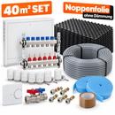 Fußbodenheizungsset 40 m² Komplettset mit Noppenfolie, Verteiler & Regelung-2