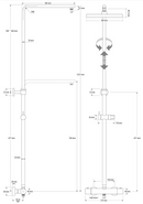 Spa Duschsystem 123,7 cm mit Thermostat, Schwarz Matt – 1 Stück-2