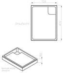 Forta Träger für Brausetasse AQBTFOBT90.75FS – 90 × 75 × 2,5 cm-2