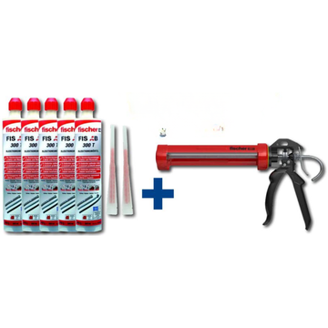 Fischer Pistole + 5x300ml Injektionsmörtel