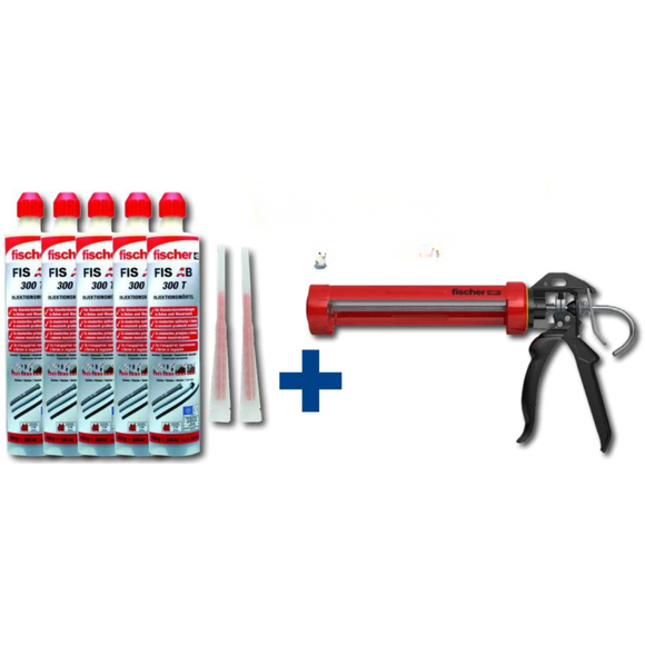 Fischer Pistole + 5x300ml Injektionsmörtel