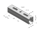 Montageschiene C-Profil V2A, 45/45/2mm L = 6m-2