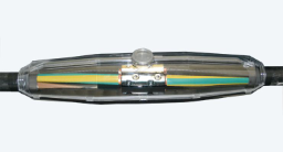 Verbindungsmuffe 5 x 6-16 mm2 mit Gießharz und Schraubverbindern