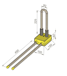 MHS – Ventilheizkörper V-HKP Heizung Rohr für Geberit FlowFit – 1 Stück