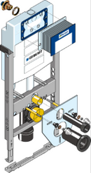 Huter 1013G WC Montageelement für Wand-WC für Massivbau mit Geruchsabsaugung-3