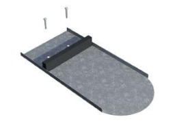 ALUMERO easyFLEX Biberschwanz-Ersatzplatte 380 × 180 × 13 mm Galvalum