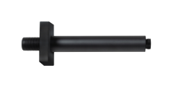Regenwerk Passion Deckenarm 165 mm, eckig, Messingrosette, schwarz