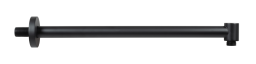 Regenwerk Passion Wandarm 400 mm, Rund, Messingrosette, schwarz