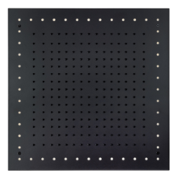 Regenwerk Passion Deckeneinbaupaneel m. Einbaurahmen, schwarz, eckig, LED