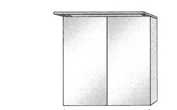 SANIPA – Spiegelschrank Passion Kollektion 80 × 76 × 14,9 cm, Korpus Oak Kansas