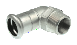 NPI460 Edel.Pr.Üg.Wink.90 Grad m.AG 22x3/4" für Trinkwasser nicht zulässig
