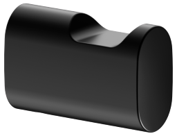 KEUCO – Passion Kollektion 2 Handtuchhaken mit Ausladung 42 mm, schwarz matt – 1 Stück