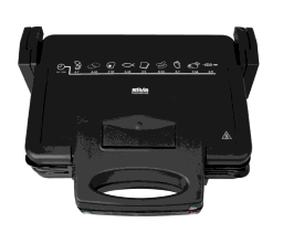 Kontaktgrill, 1700 W, 2 Thermostate, schwarz matt