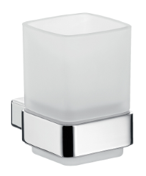 EMCO – Glashalter Emco Passion mit satiniertem Kristallglas, chrom – 1 Stück