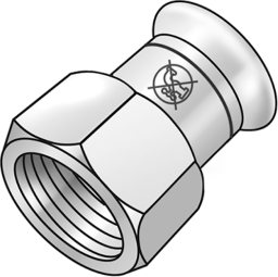NPI457 Edelst.Pr.Übergang m.IG 28x3/4" für Trinkwasser nicht zulässig