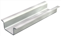 Hutschiene ungelocht, 1,5mm Stärke 2000x 35x15 Stahl gnisch verzinkt, transpa