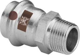Viega Übergangsstück mit SC Temponox 1711 in 15mmxR3/4 Stahl nichtrostend