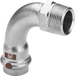 Viega Bogen 90 Grad mit SC Temponox 1714 in 42mmxR11/2 Stahl nichtrostend