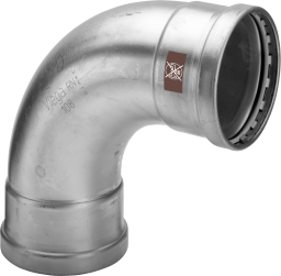 Viega Bogen 90 Grad mit SC Temponox XL 1716XL in 88,9mm Stahl nichtrostend