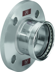 Viega Flanschübergang mit SC Temponox XL 1759.1XL in 76,1mm Stahl nichtrostend