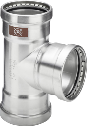 Viega T-Stück mit SC Temponox XL 1718XL in 88,9mm Stahl nichtrostend