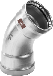 Viega Bogen 45 Grad mit SC Temponox XL 1726XL in 108,0mm Stahl nichtrostend