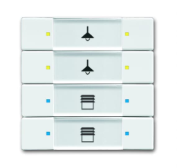 KNX-Bedienelement 6127/02-84 4/8-fach Multifunktion studioweiß BUSCH-JAEGER