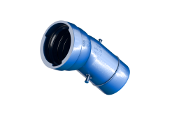 TRM-VRS-MMK-Stk.blau 22 1/2 Grad DN200 m.Langmuffen