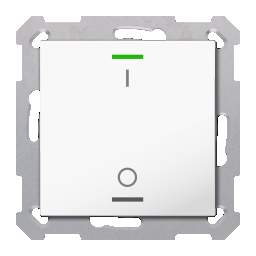 MDT KNX Taster Light 55 1-fach RGBW Reinweiß glänzend Secure