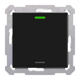 KNX-Tastsensor Light 55 1-fach RGBW Schwarz matt MDT