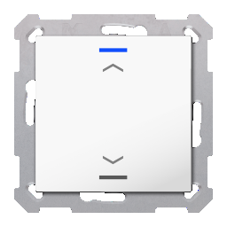 MDT KNX Tastsensor Light 55 1-fach RGBW Jalousie Secure, Reinweiß glänzend