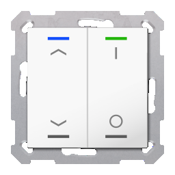 KNX-Taster Light 55 2-fach RGBW Secure, reinweiß glänzend MDT
