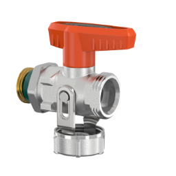 KFE-Kugelhahn f. Solar PN16 G 1/2"vern. D-form m. Fl.griff o. Schlauchverschrbg.