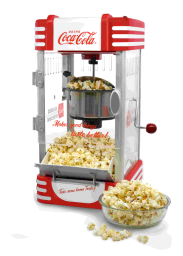 COCA-COLA Popcornmaker, Retro-Jahrmarkt, rot