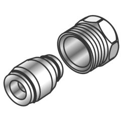 KM210 KELOX Anschlussgarnitur 16x1/2"