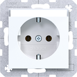 Std. SCHUKO B.feld SK Ax/Cx lichtweiß gl