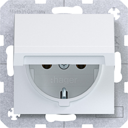 Std. SCHUKO KLD Ax/Cx lichtweiß matt