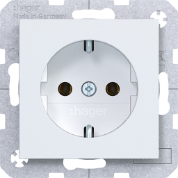Steckd. SCHUKO Steckkl. Ax/Cx liweiß mt