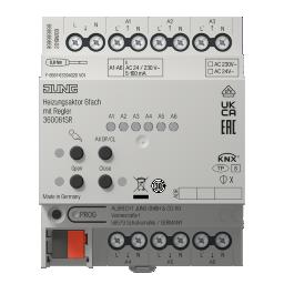 JUNG KNX Heizungsaktor 6fach mit Regler REG 4 TE Secure