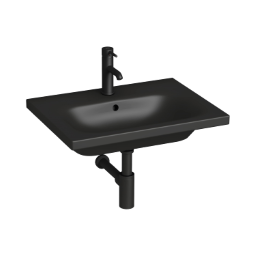Idea 1.0 Waschtisch 60x45cm, mit Hahnloch, Schwarz Matt