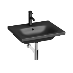 Idea 1.0 Waschtisch 55x45cm, mit Hahnloch, Schwarz Matt